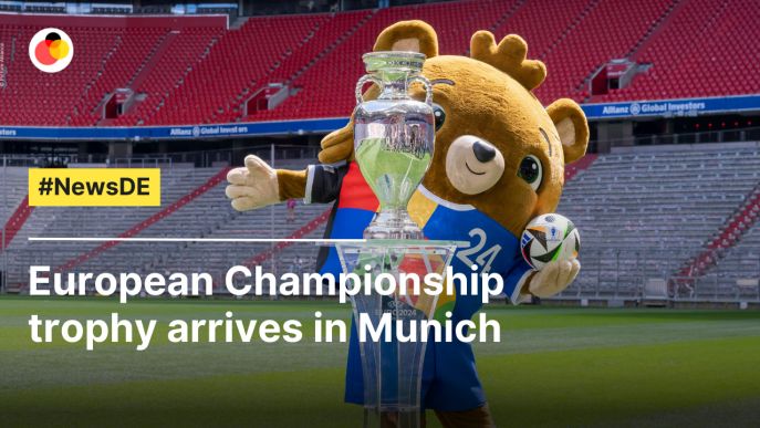European Championship trophy arrives in Munich
