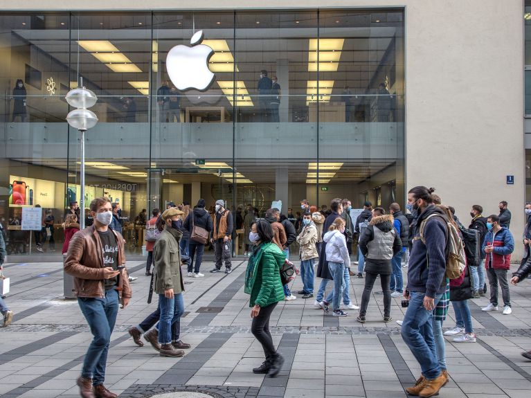 Apple Store in München: nur ein Beispiel für starke Präsenz