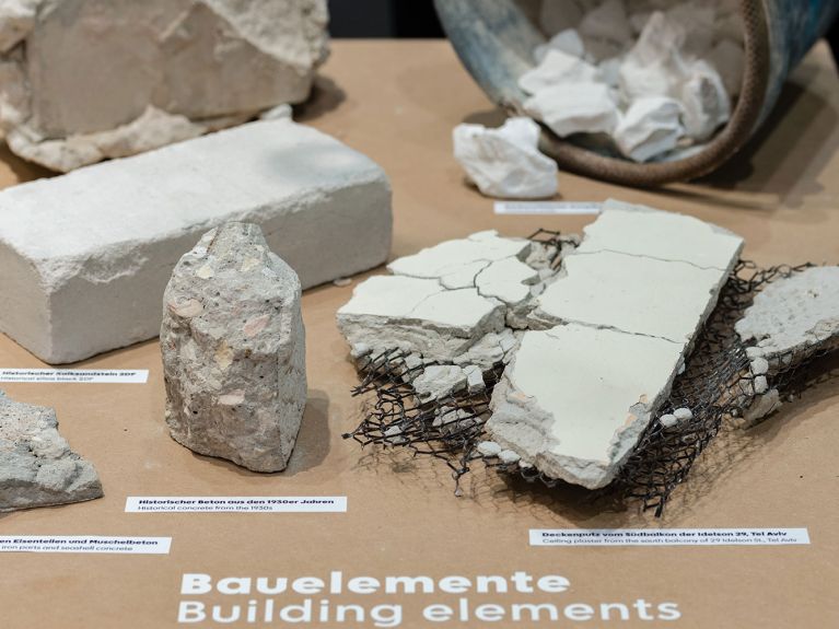 Construction elements of the “White City” – samples taken of the concrete, limestone and ceiling plaster 