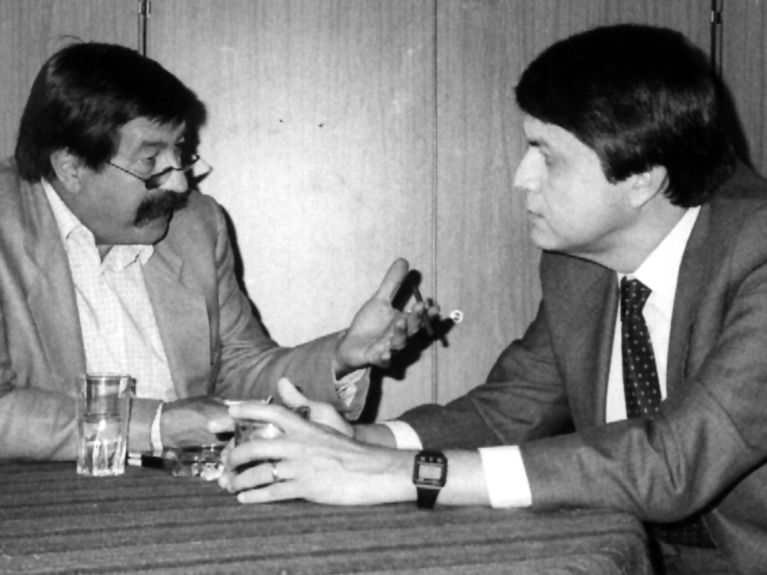 Con Günter Grass en Stuttgart, 1983