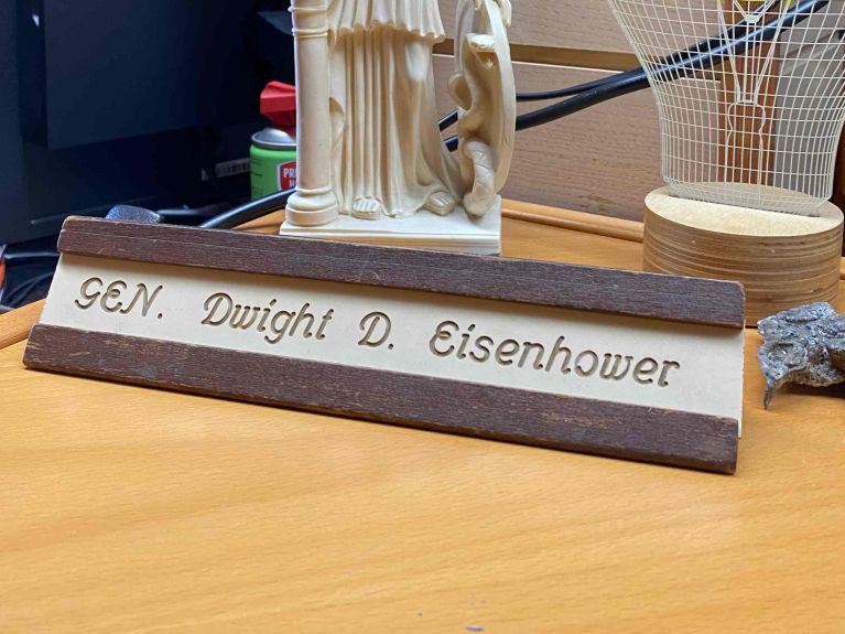 Das Namensschild von Dwight D. Eisenhower