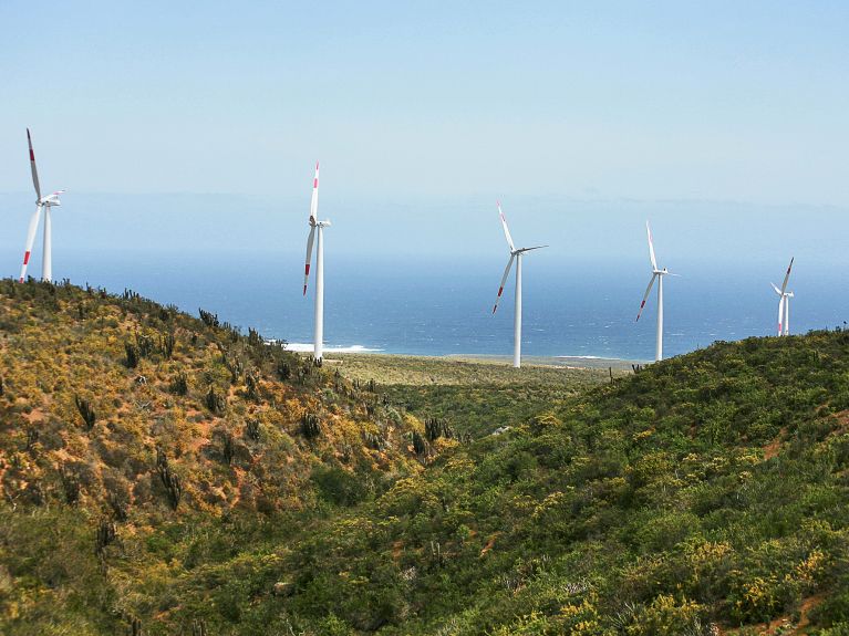 Einfache Gleichung im Norden Chiles: Küste ist gleich Wind ist gleich nachhaltige Energie. 