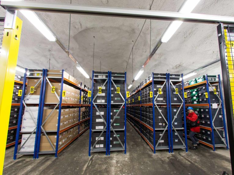 This is what it looks like inside the underground gene bank.