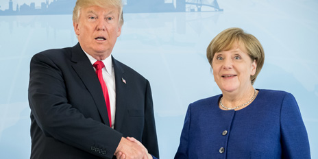 Angela Merkel and Donald Trump