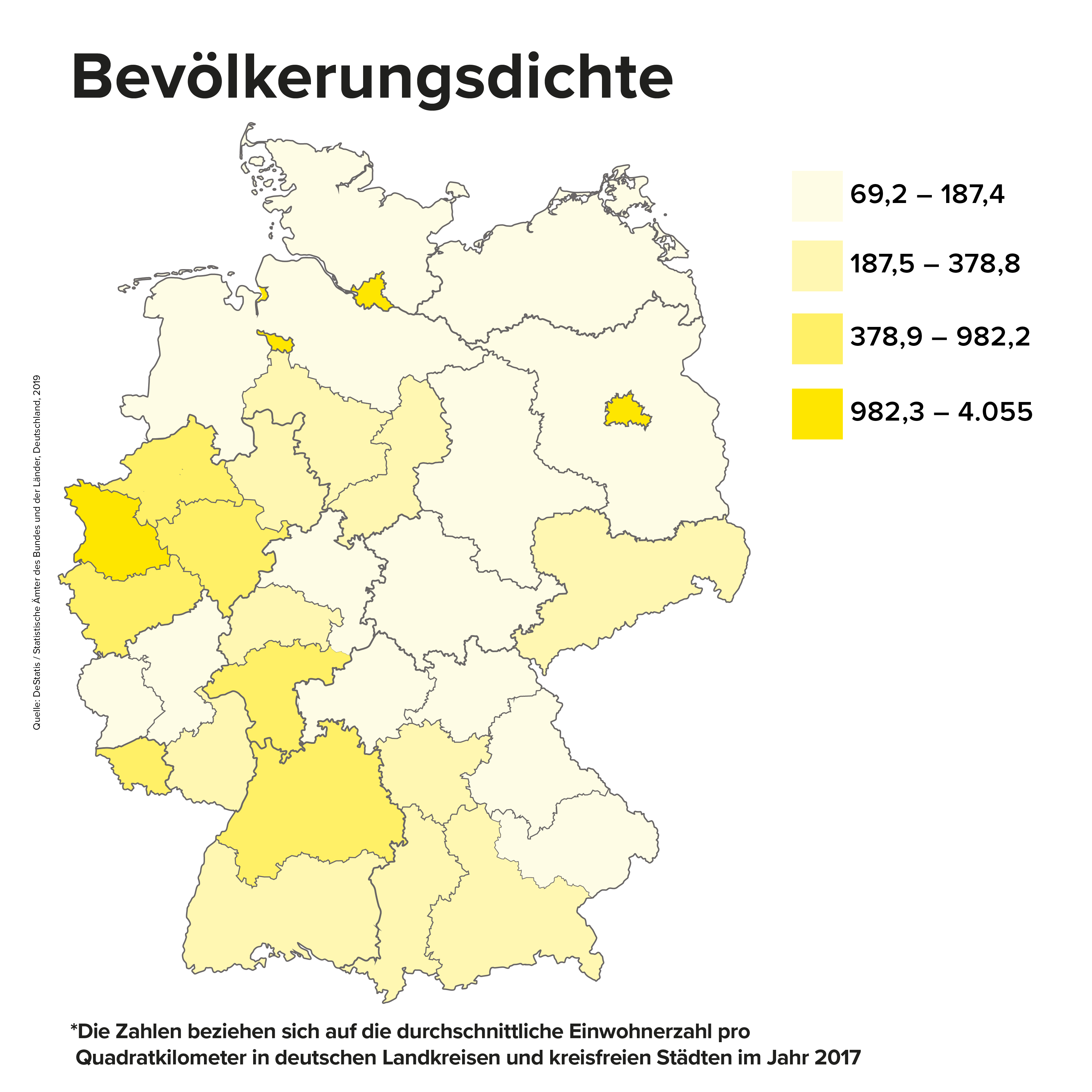 Deutschland: Bevölkerungsdichte