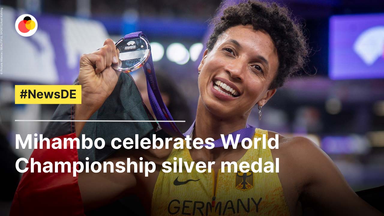 Mihambo celebrates World Championship silver medal