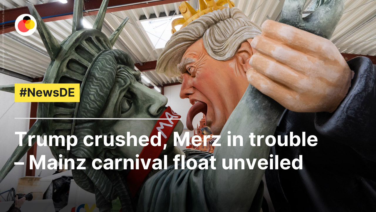 Trump crushed, Merz in distress – Mainz carnival floats unveiled