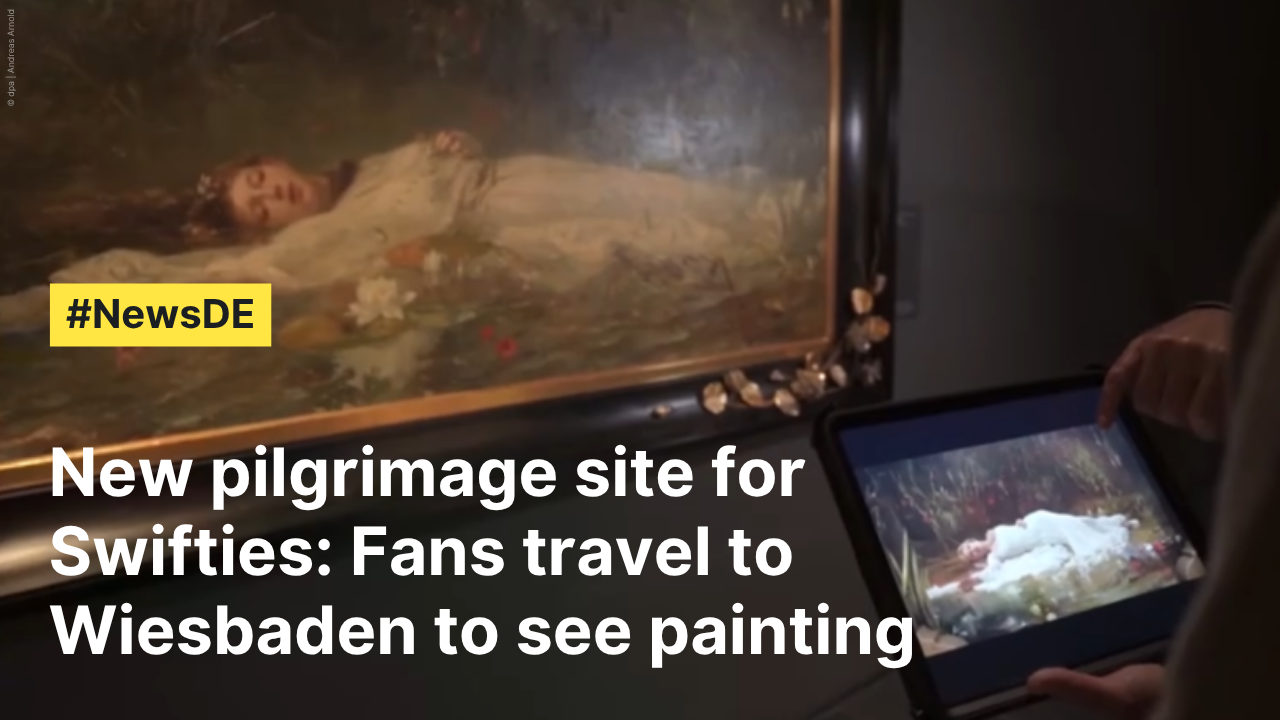New pilgrimage site for Swifties: Fans travel to Wiesbaden to see painting