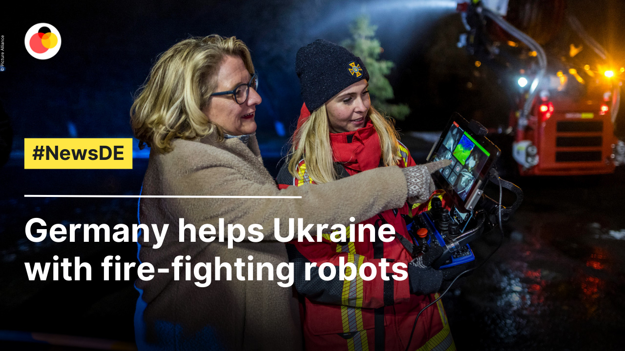 Germany helps Ukraine with fire-fighting robots