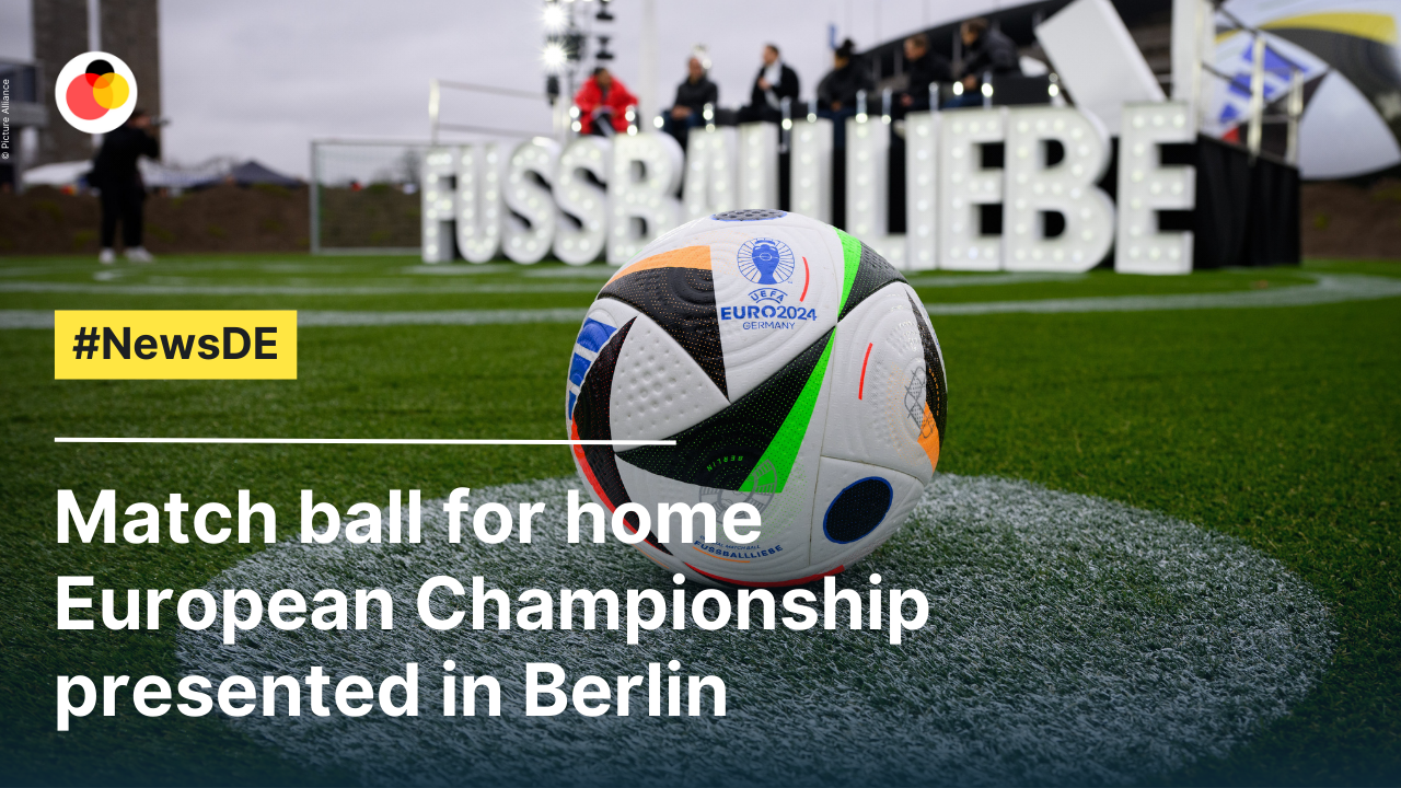 Match ball for home European Championship presented in Berlin