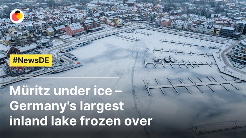 Müritz under ice – Germany's largest inland lake frozen over
