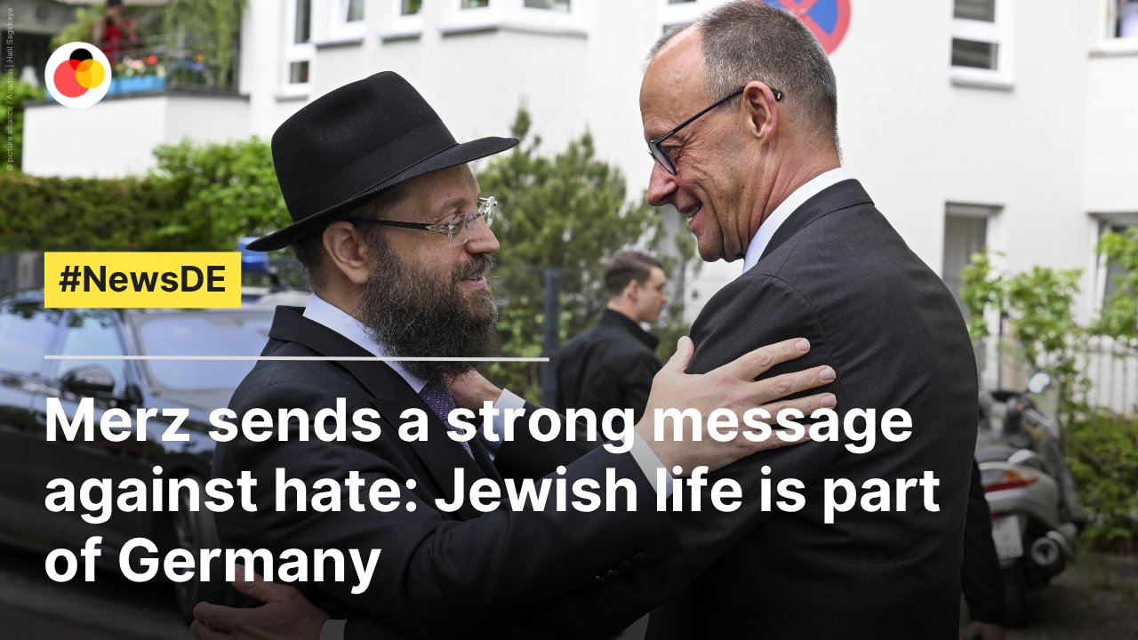 Merz sends a strong message against hate: judaic  life is part of Germany
