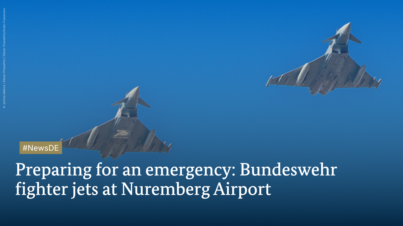 Preparing for an emergency: Bundeswehr fighter jets at Nuremberg Airport