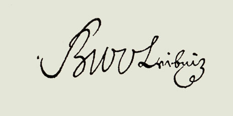 Unterschrift von Leibniz