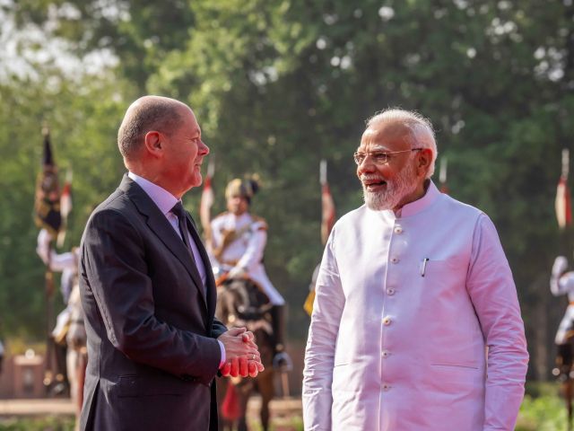 Bundeskanzler Scholz mit Indiens Premierminister Modi