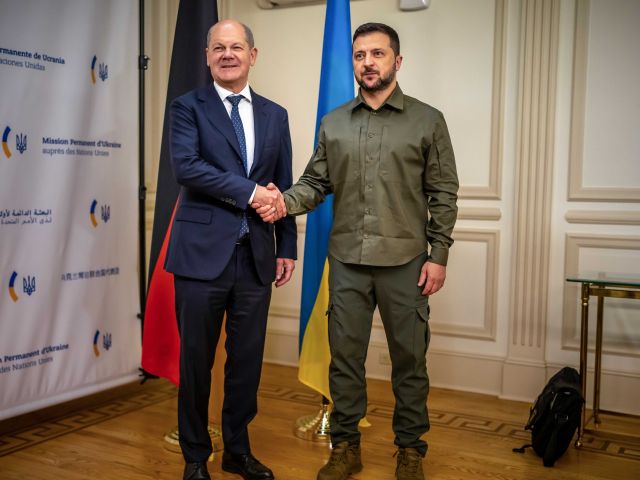 Bundeskanzler Scholz und der ukrainische Präsident Selenskyj in New York