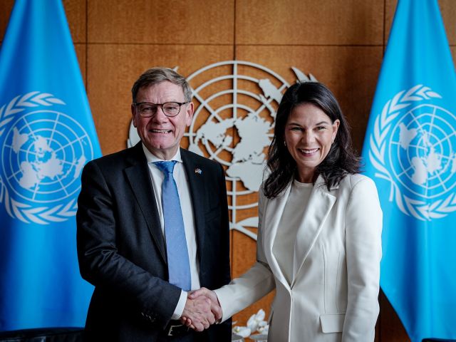 Außenminister Johann Wadephul und Annalena Baerbock, Präsidentin der UN-Generalversammlung 