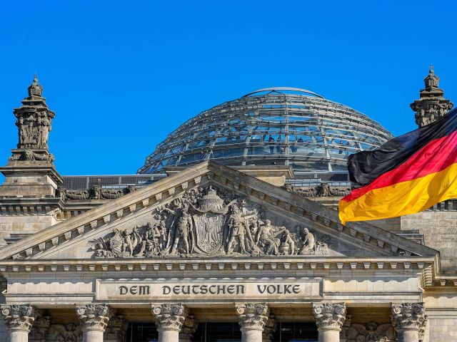 Reichstagsgebäude in der deutschen Hauptstadt Berlin