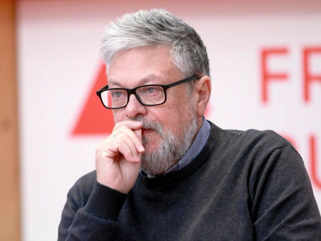 Michail Schischkin spricht auf der Frankfurter Buchmesse