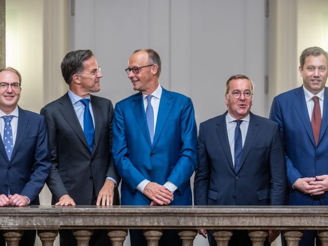Nato-Generalsekretär Marc Rutte mit Bundeskanzler Friedrich Merz in Berlin