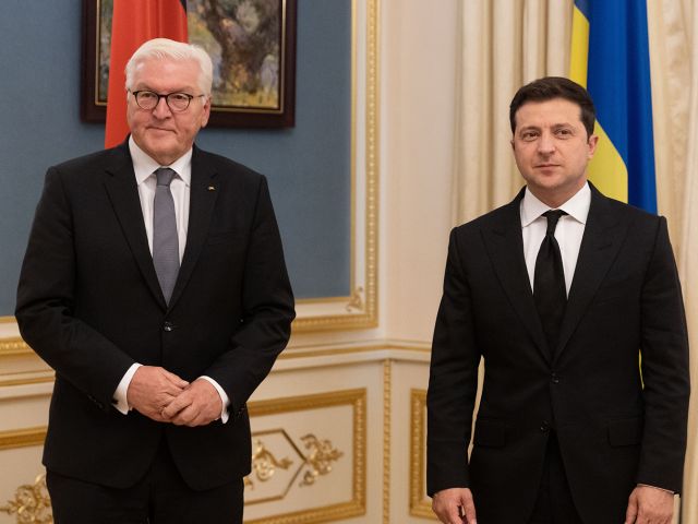 Frank-Walter Steinmeier und Wolodymyr Selenskyj in Kiew