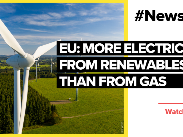 EU: For the first time more electricity from renewables than from gas