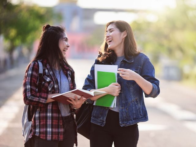 Two Asian female students 