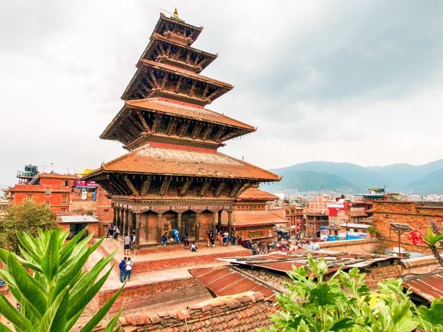 Das Weltkulturerbe Bhaktapur in Nepal.