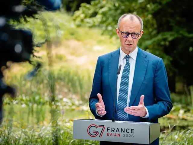 Bundeskanzler Friedrich Merz beim G7-Gipfel in Évian-les-Bains