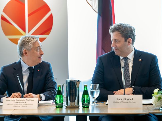 François-Philippe Champagne (l.) und Lars Klingbeil (r.)