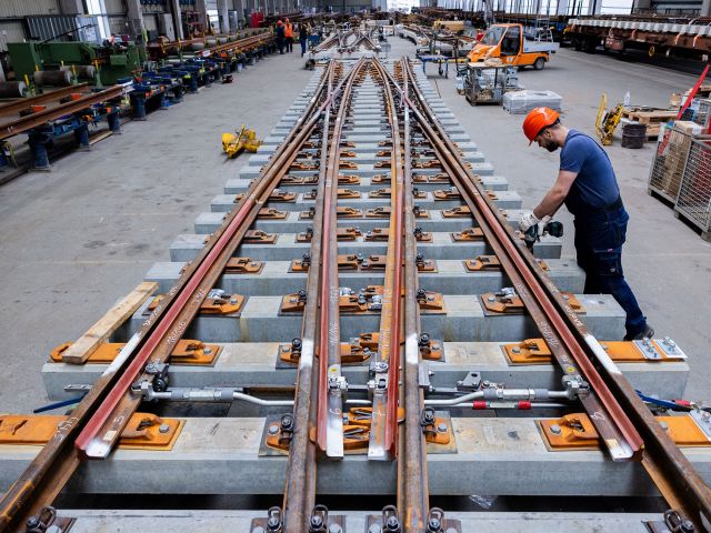 Arbeit an Zugweichen