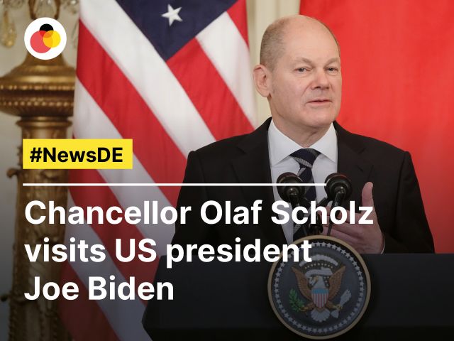 Chancellor Olaf Scholz visits US president Joe Biden