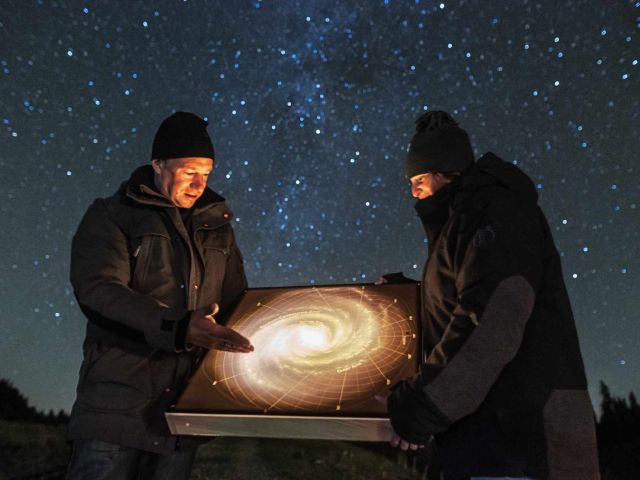 Manuel Philipp und Alina Baginski von Paten der Nacht im Sternenpark Winkelmoosalm 