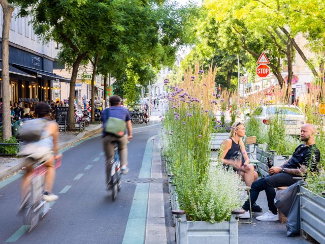 Fahrradfahrer in Berlin 