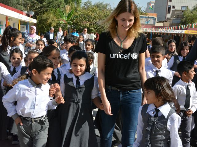 Unicef-Botschafterin Eva Padberg in Irak