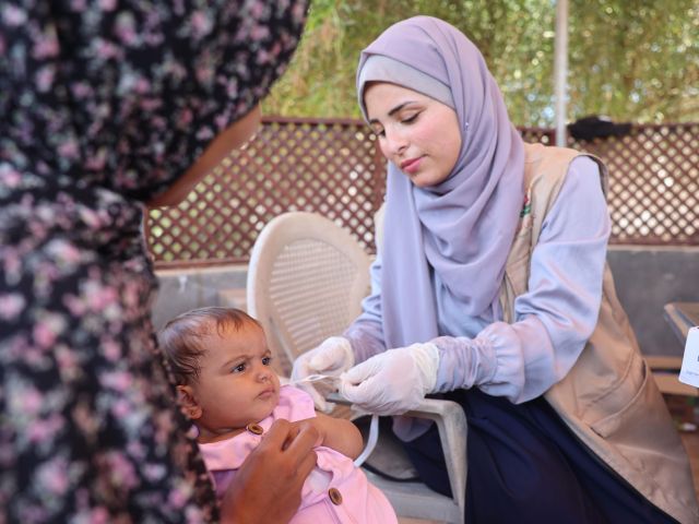 Eine von UNICEF unterstützte Klinik im Gazastreifen