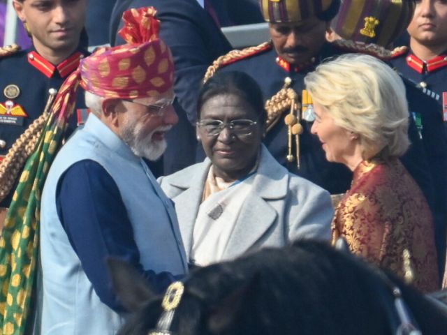 EU-Kommissionspräsidentin Ursula von der Leyen und Indiens Premierminister Narendra Modi