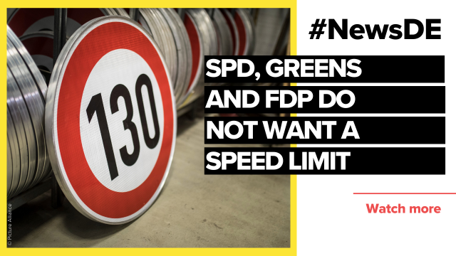 SPD, Greens and FDP do not want a speed limit