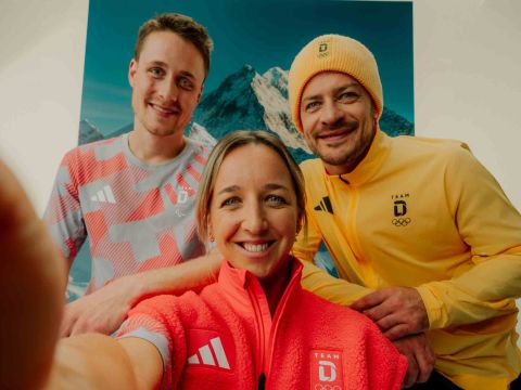 Para-Eishockeyspieler Jan Malte Brelage, Biathletin Franziska Preuss, Eishockeyspieler Moritz Müller