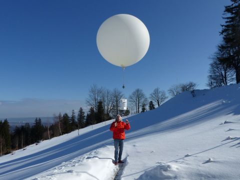 Start eines Wetterballons