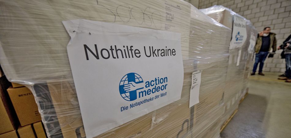 Medicamentos a serem transportados para a Ucrânia. Medicamentos a serem transportados para a Ucrânia.