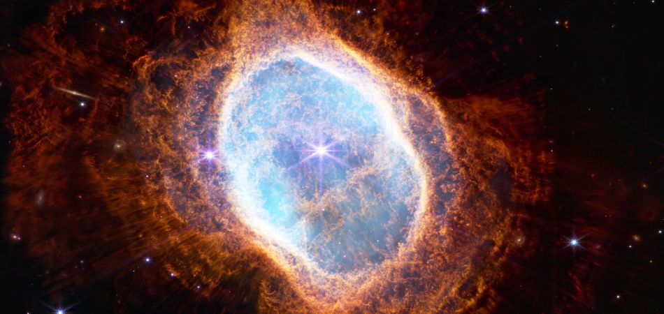An image of planetary nebula taken by the James Webb Space Telescope An image of planetary nebula taken by the James Webb Space Telescope