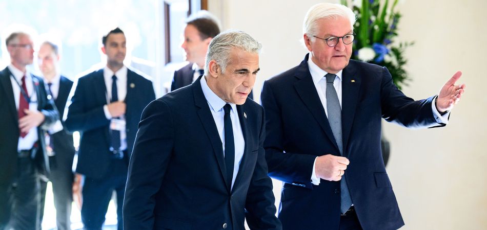 Jair Lapid und Frank-Walter Steinmeier Jair Lapid und Frank-Walter Steinmeier