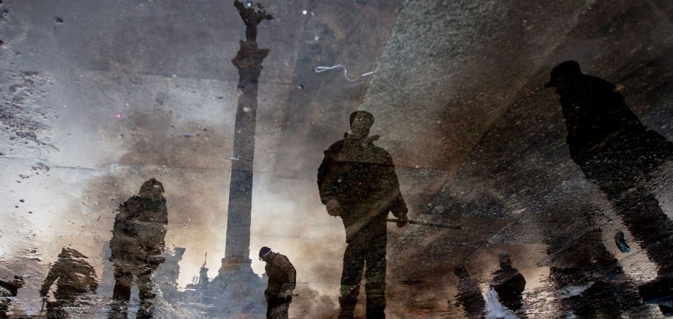 Demonstranci na Majdanie w 2014 r. – zdjęcie autorstwa Jewgienija Małoletki Demonstranci na Majdanie w 2014 r. – zdjęcie autorstwa Jewgienija Małoletki