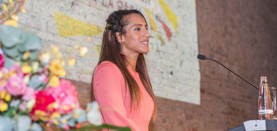 Afua Hirsch at the „Youth for Peace“ 2018 in Berlin Afua Hirsch at the „Youth for Peace“ 2018 in Berlin