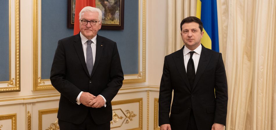 Frank-Walter Steinmeier i Wolodymyr Selenskyj w Kijowie Frank-Walter Steinmeier i Wolodymyr Selenskyj w Kijowie