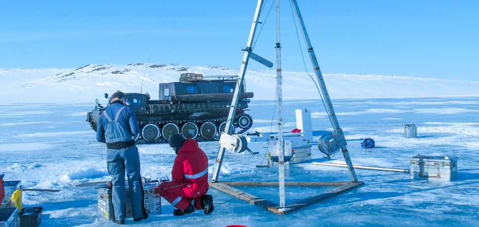Bohrung im Permafrost: Teil der deutsch-russischen Zusammenarbeit Bohrung im Permafrost: Teil der deutsch-russischen Zusammenarbeit