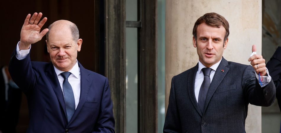 Chancellor Scholz and French President Macron Chancellor Scholz and French President Macron