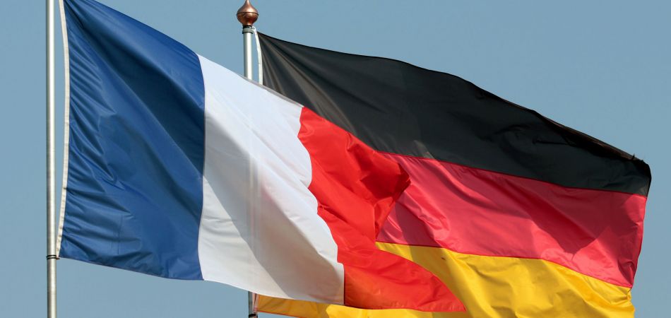 Fahnen von Deutschland und Frankreich Fahnen von Deutschland und Frankreich