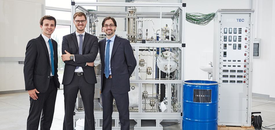 Ineratec founders Philipp Engelkamp, Tim Böltken, Paolo Piermartini Ineratec founders Philipp Engelkamp, Tim Böltken, Paolo Piermartini